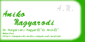 aniko magyarodi business card